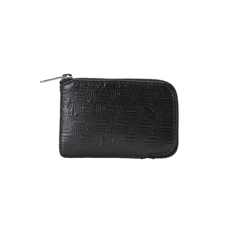 Playboy Embossed Zip Front Men's Wallets Black | 360751FEA