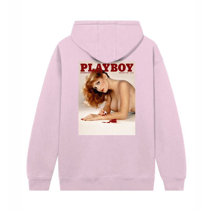 Playboy Feb 1982 Cover Women\'s Hoodie Pink | 865397YEK