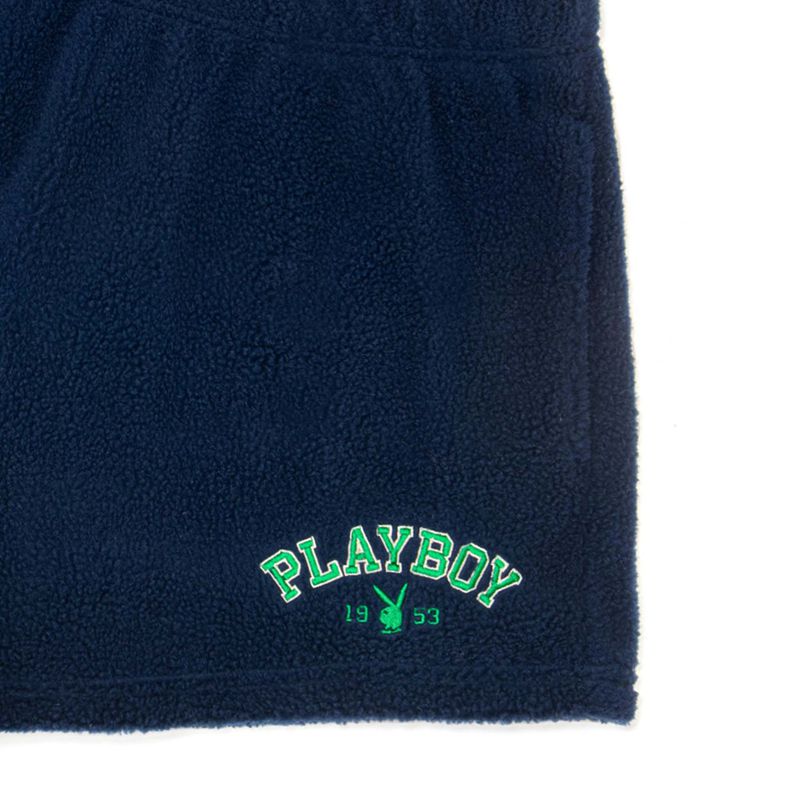 Playboy Fleece Sweats Women's Shorts Blue | 072516YXN