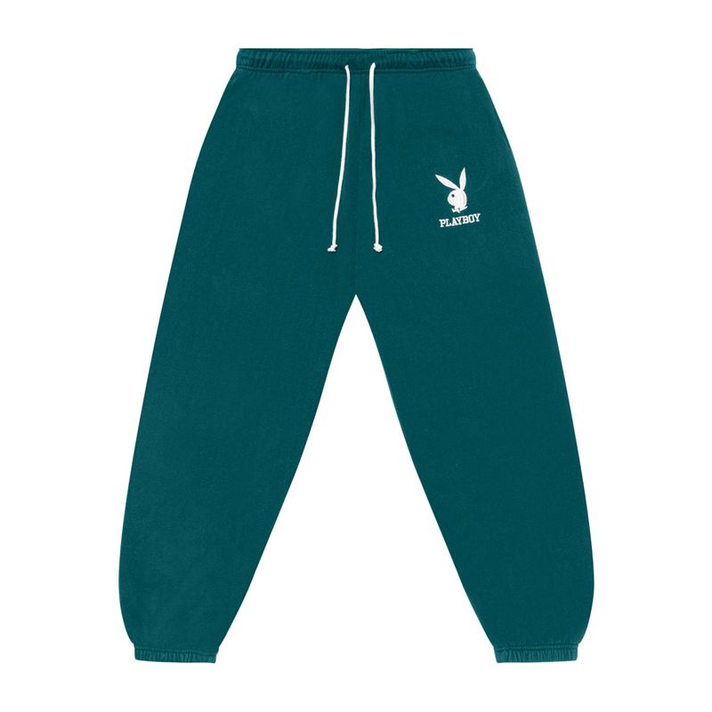 Playboy Graduate Sweats Women\'s Pants Green | 872614DSA