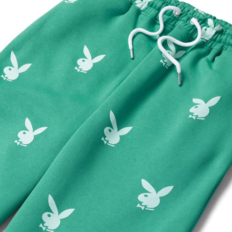 Playboy Green Bunny Joggers Women's Pants Green | 357918IZW