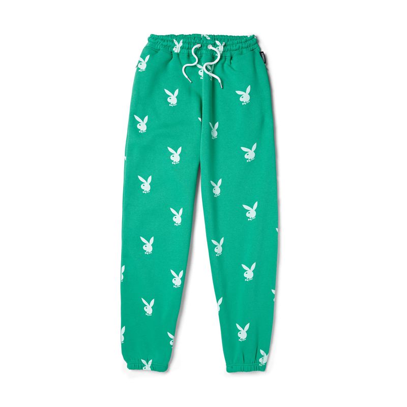 Playboy Green Bunny Joggers Women\'s Pants Green | 357918IZW