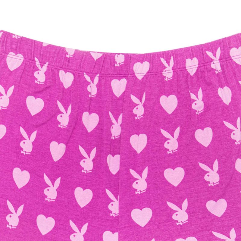 Playboy Heart Bunny Sleeps Women's Shorts Deep Purple | 783104CBS