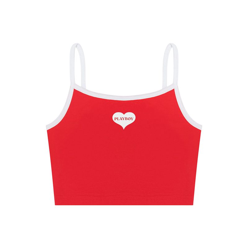 Playboy Heart Lounge Women\'s Tank Red | 702934OUB