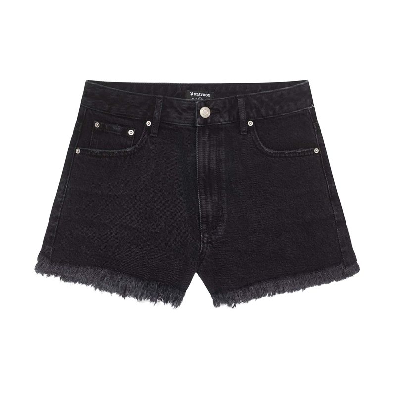 Playboy High Rise Festivals Women's Shorts Black | 475192XOI