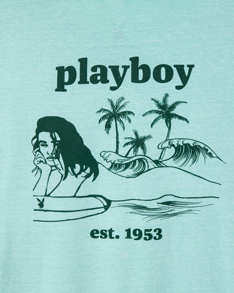 Playboy Illustrated Pocket Men's Shirts Green | 825936FQD