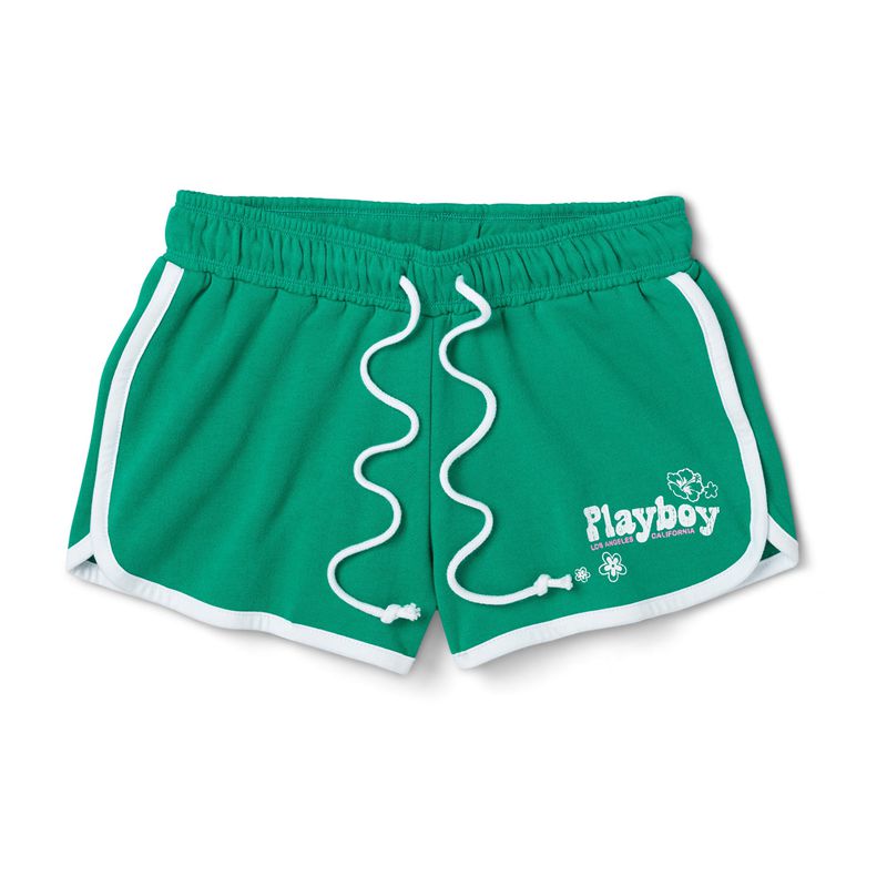 Playboy Island Dolphins Women\'s Shorts White / Green | 617435GFD