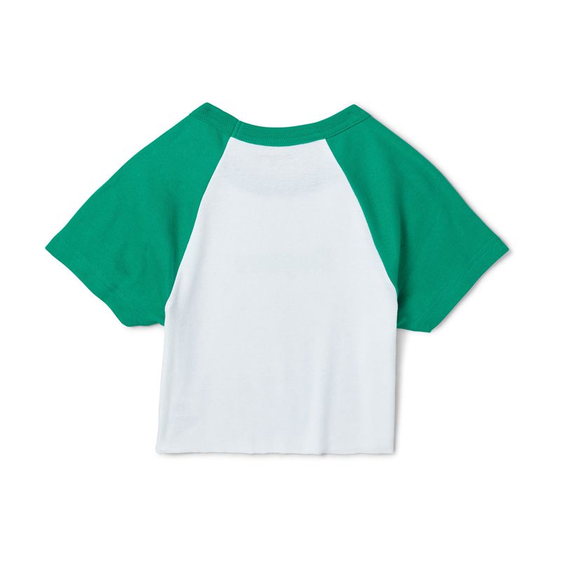 Playboy Island Raglan Women's T Shirts White / Green | 829415XQP