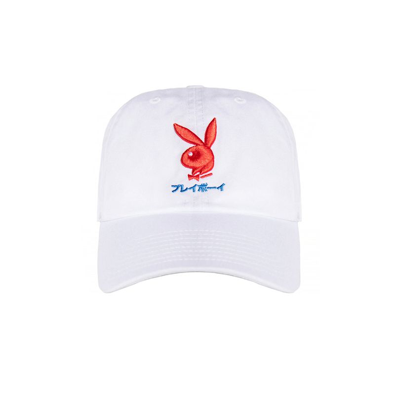 Playboy Japanese Rabbit Head Dad Men\'s Hats Black | 496173MVN