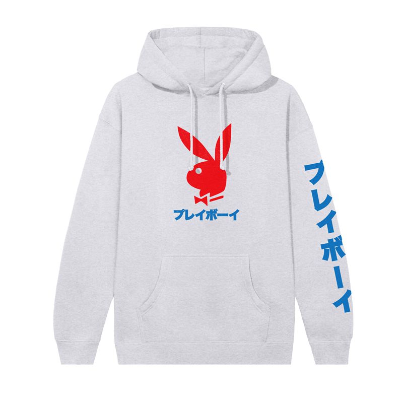 Playboy Japanese Rabbit Head Men's Hoodie White | 524183ZNT