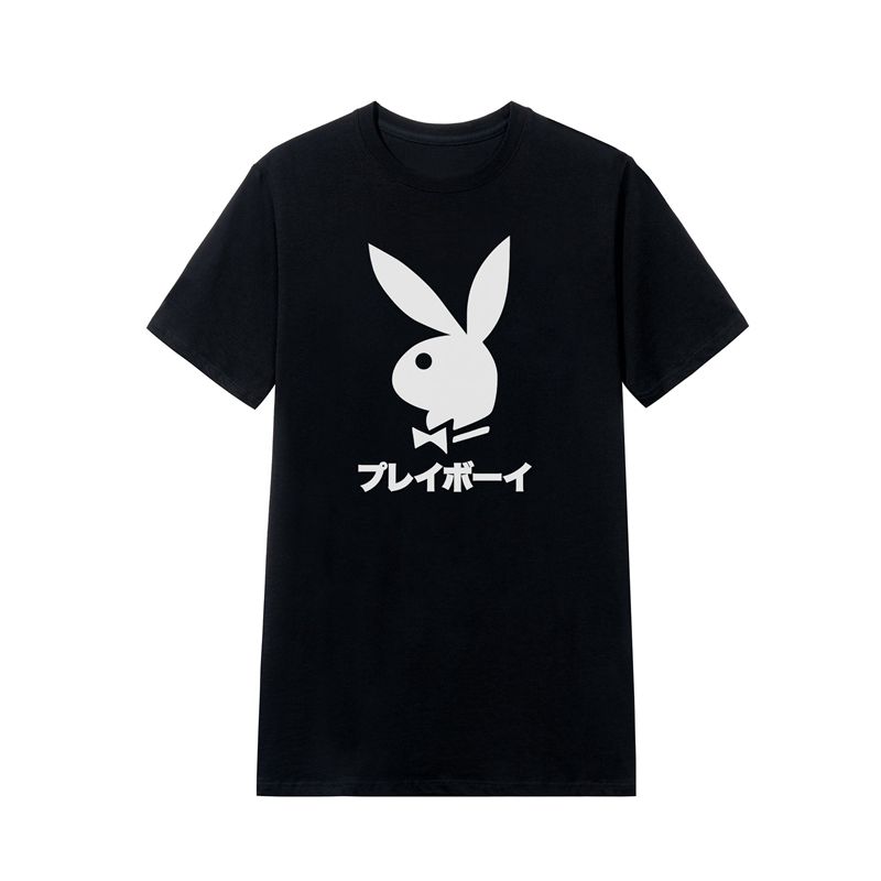 Playboy Japanese Rabbit Head Men's Shirts Black | 109458BLD