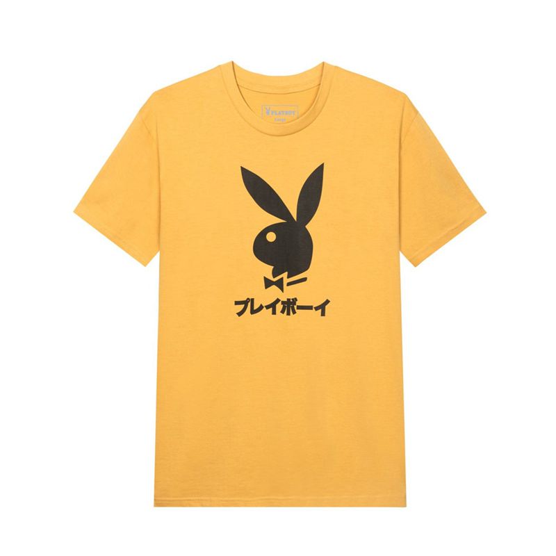 Playboy Japanese Rabbit Head Men's Shirts Black | 109458BLD