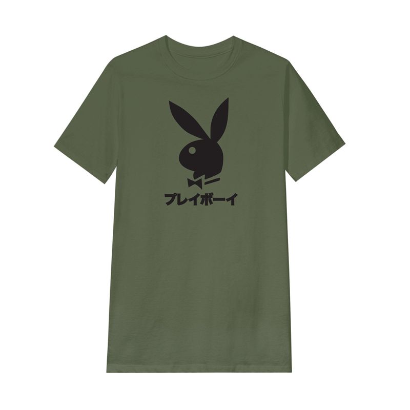 Playboy Japanese Rabbit Head Men's Shirts Black | 109458BLD