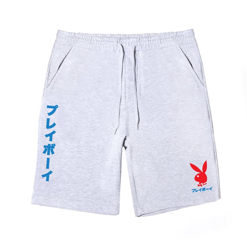 Playboy Japanese Rabbit Head Sweats Men's Shorts Black | 957368XKS