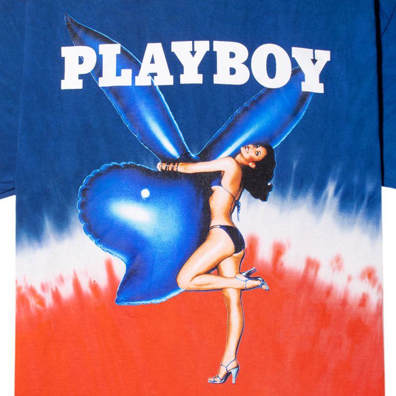 Playboy July 1977 Cover Tie Dye Men's Shirts Blue / White / Red | 051683DPW