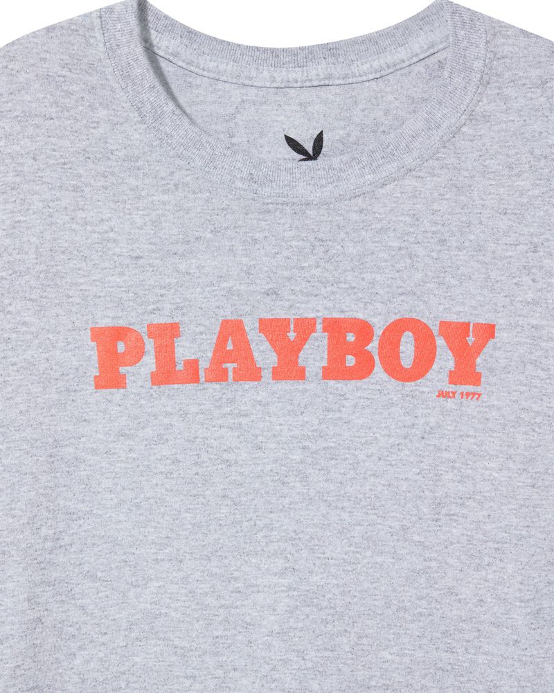 Playboy July 1977 Cover Women's T Shirts Grey | 715436XCK