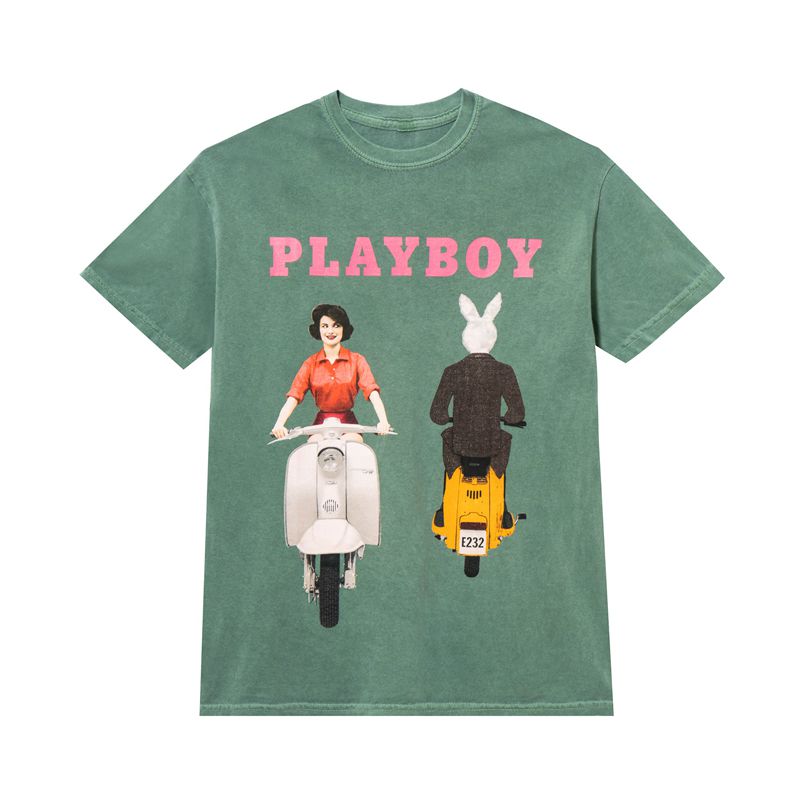 Playboy June 1959 Playboy Cover Tee Women\'s T Shirts Green | 463095AIN