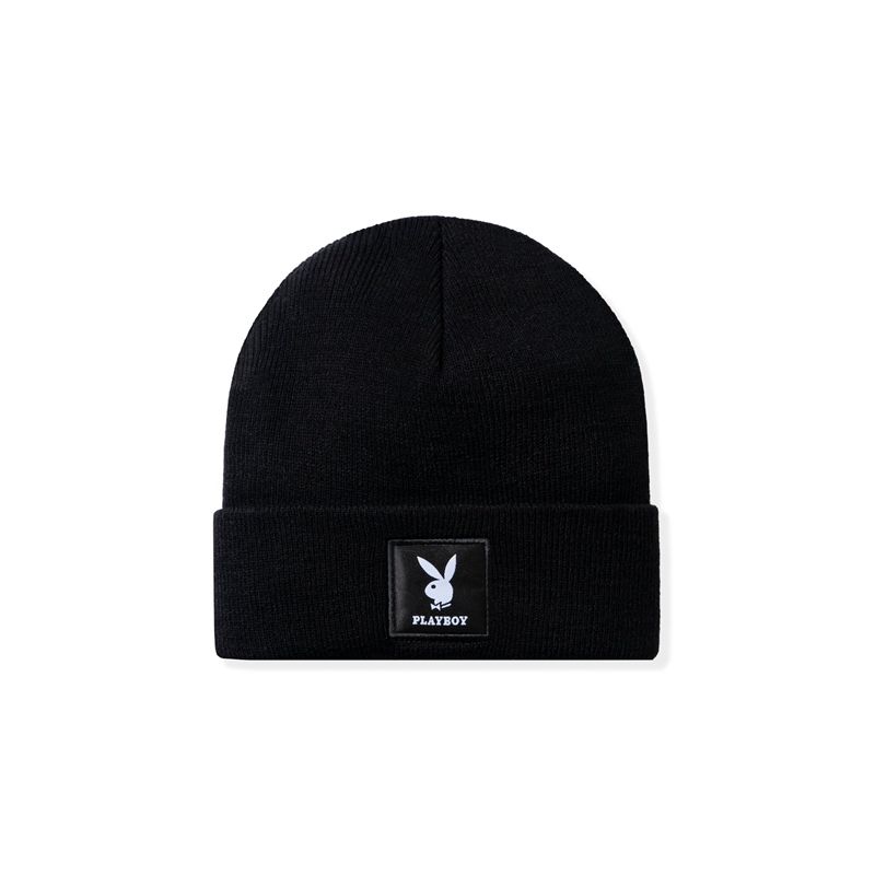 Playboy Knit Beanie With Logo Patch Men's Hats Green | 973450ZSD