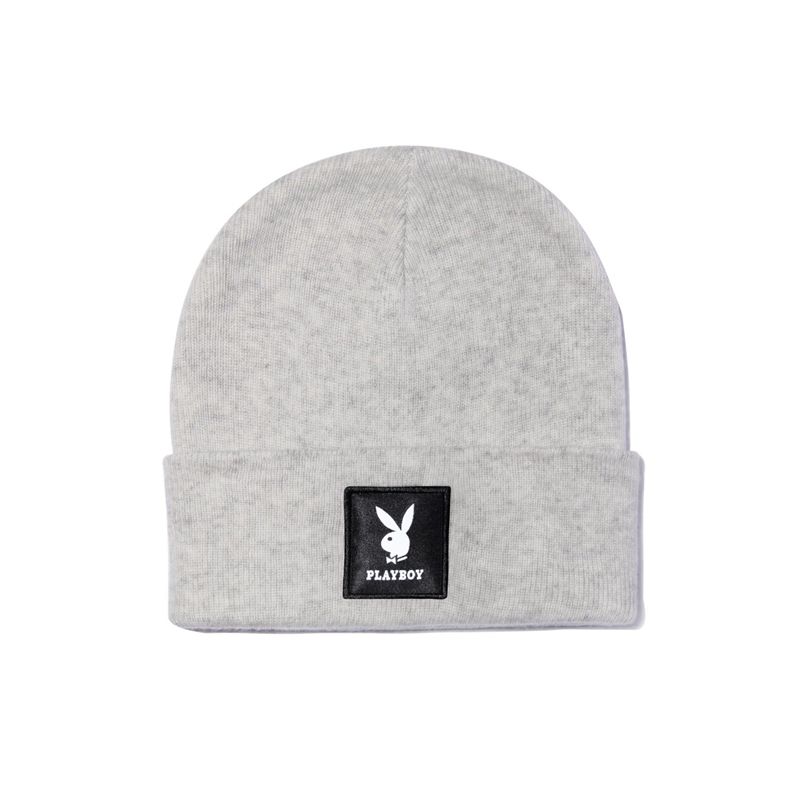 Playboy Knit Beanie With Logo Patch Men's Hats Green | 973450ZSD