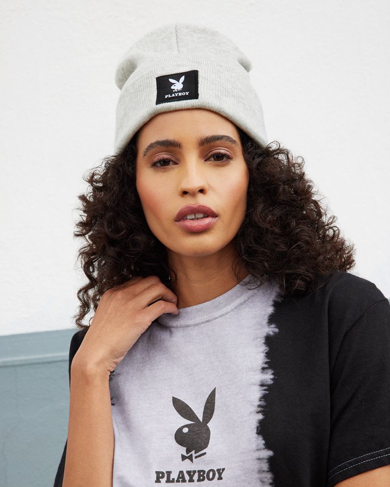 Playboy Knit Beanie With Logo Patch Women's Hats Green | 751826KPY