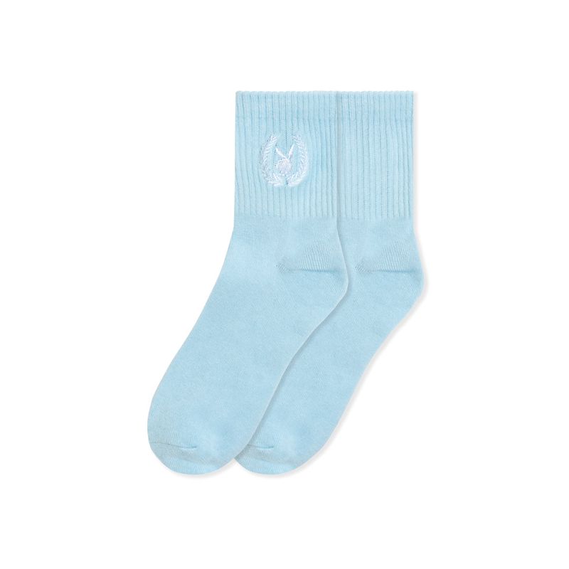 Playboy Laurel Leaf Socks Women\'s Loungewear Light Blue | 724036IAB