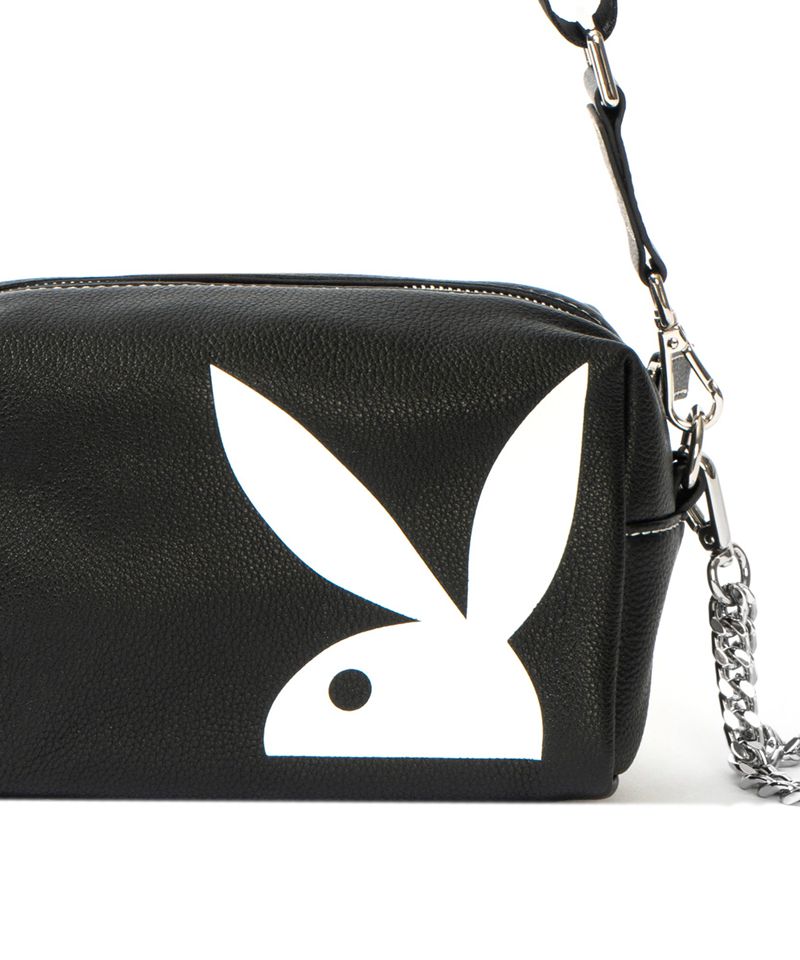 Playboy Leather Crossbody Women's Handbag Black | 947251FSK