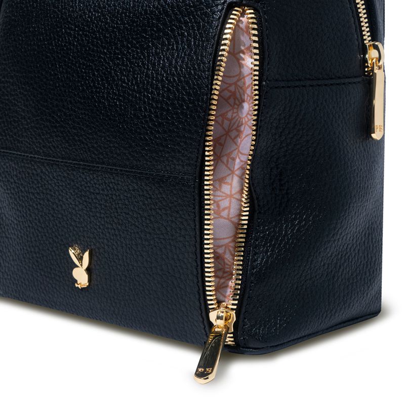 Playboy Leather Mini Backpack Women's Handbag Black | 481257HKC