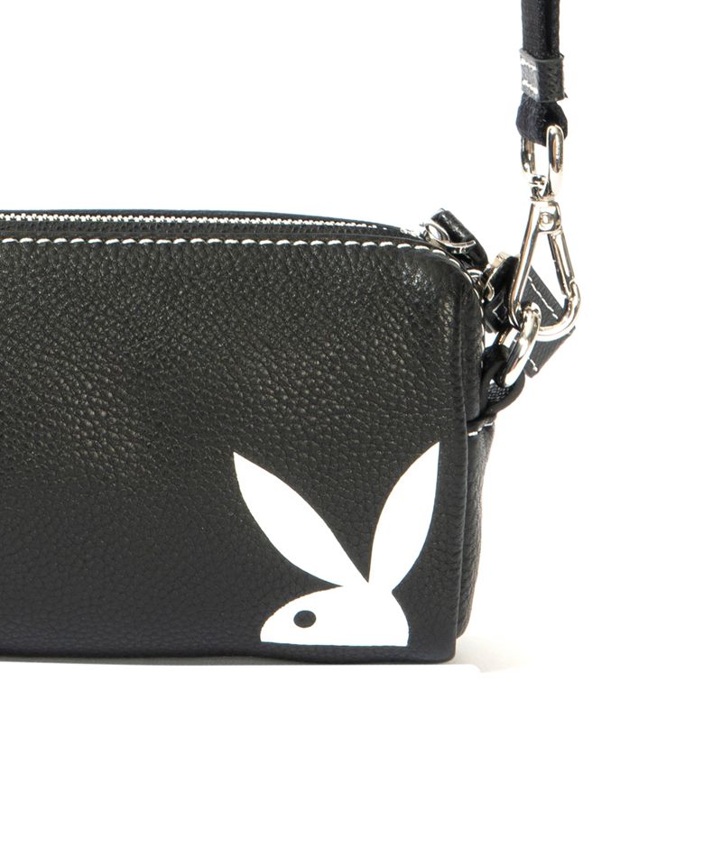 Playboy Leather Pouchette Women's Handbag Black | 347205HER