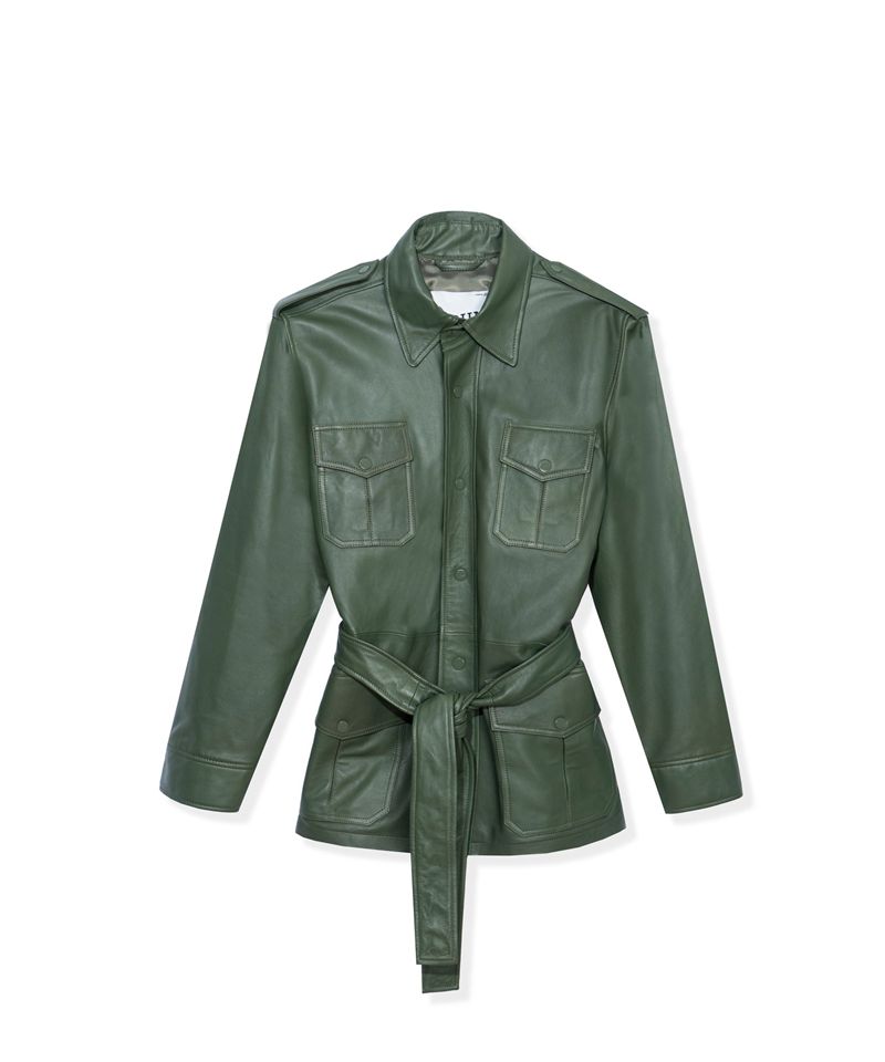 Playboy Leather Safari Women\'s Jackets Green | 650172CXM