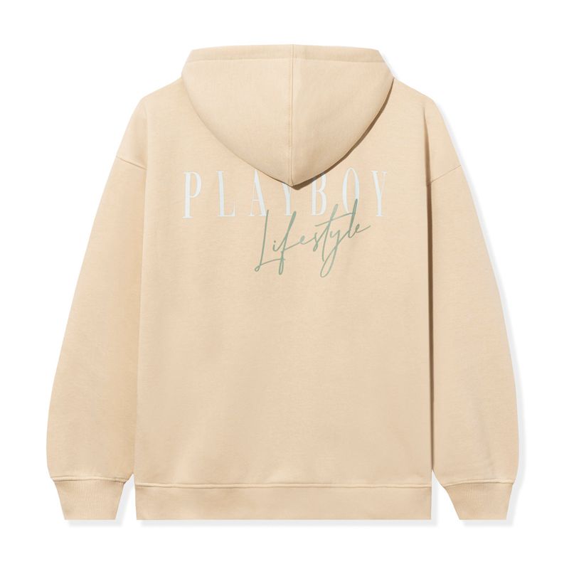 Playboy Lifestyle Zip-Up Women's Hoodie Blue | 182647CPJ