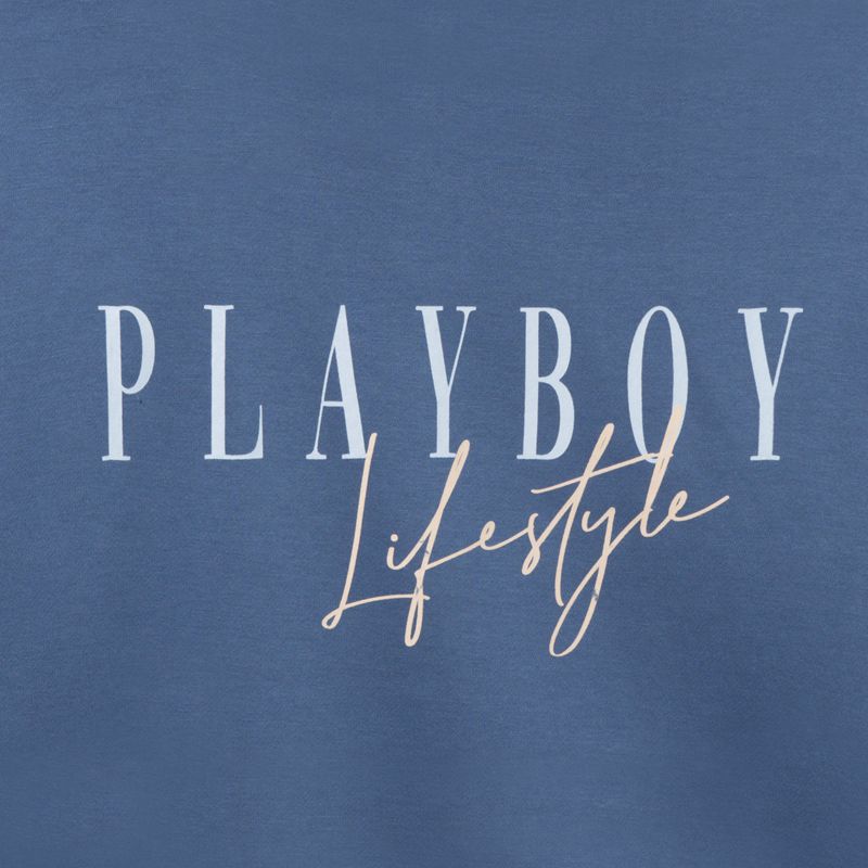 Playboy Lifestyle Zip-Up Women's Hoodie Blue | 182647CPJ