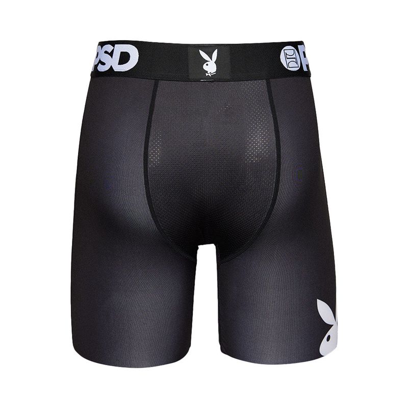 Playboy Logo Boxer Brief Men's Underwear Black / White | 543670FPS