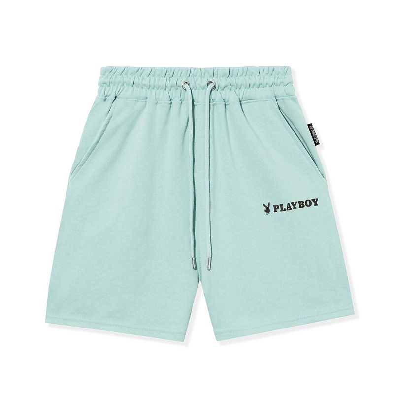 Playboy Logo Boyfriend Women's Shorts Light Blue | 586194WHQ