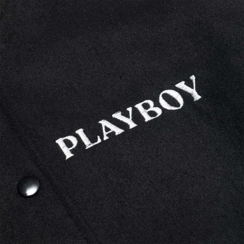 Playboy Love Club Letterman Bomber Women's Jackets Dark Grey | 283019NLS