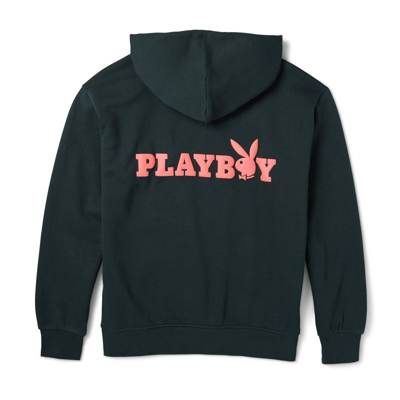 Playboy Love Men's Hoodie Black | 391785LEP