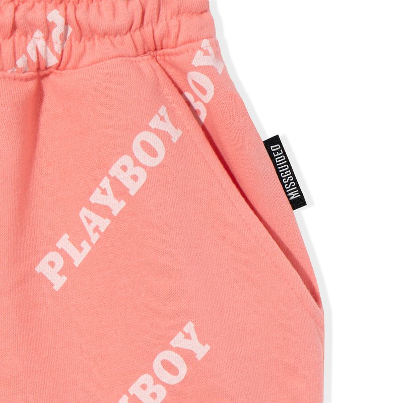 Playboy Masthead Boyfriend Women's Shorts Pink | 173256DFI