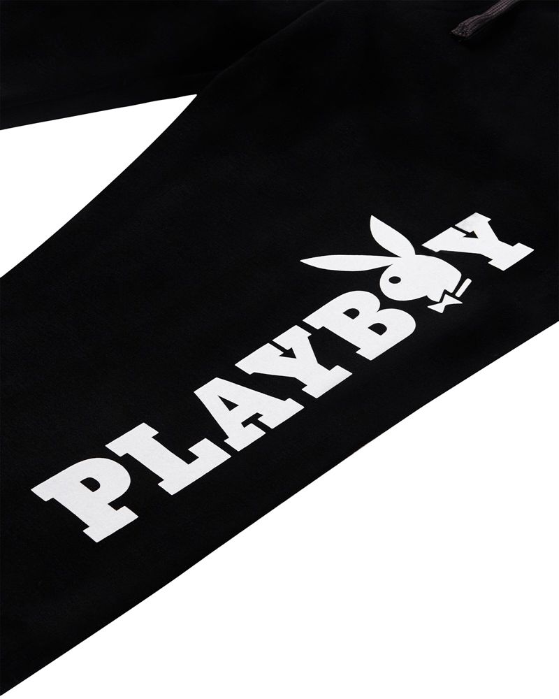 Playboy Masthead Jogger Women's Pants Black / White | 081943PFT