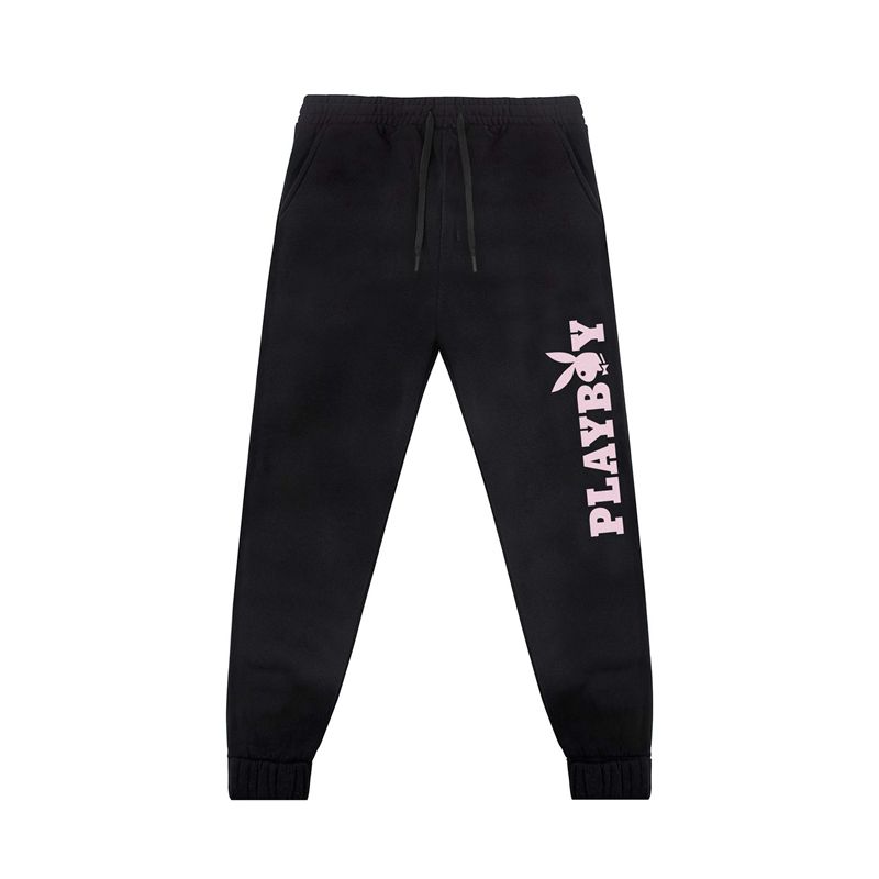 Playboy Masthead Men's Sweatpants Black Red | 396418BSZ