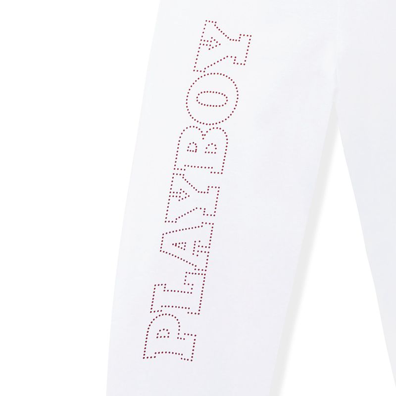 Playboy Masthead Washed Men's Sweatpants White / Red | 610953THY