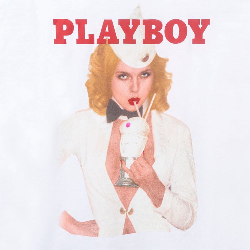 Playboy May 1977 Cover Men's Shirts White | 209165EVG