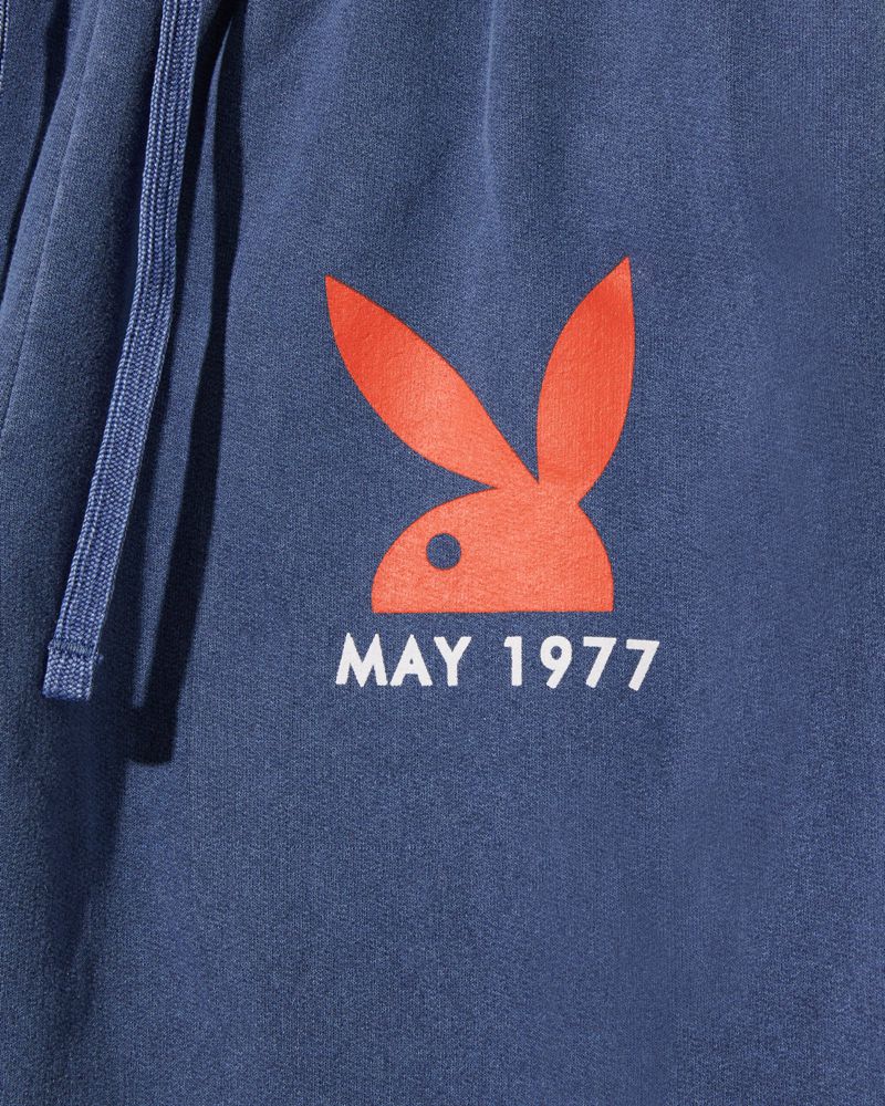 Playboy May 1977 Cover Men's Sweatpants Blue / Orange | 398740LNQ