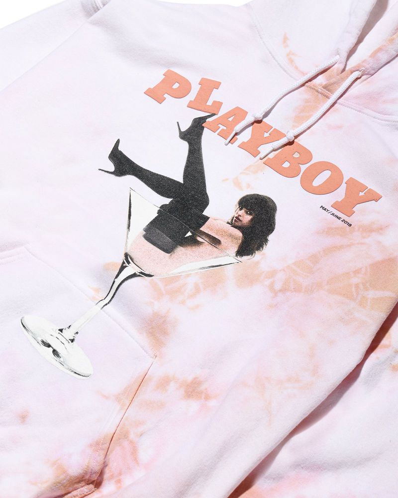 Playboy May/June 2018 Cover Men's Hoodie Pink | 086542GRL