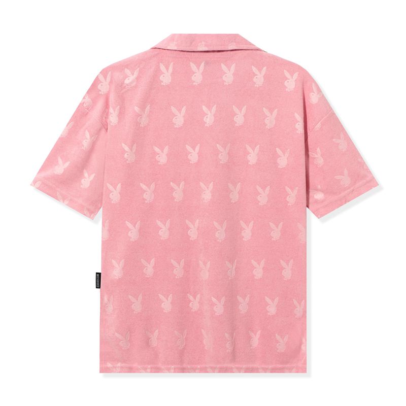 Playboy Missguided Sport Button Down Shirt Women's Loungewear Pink | 489753RKO