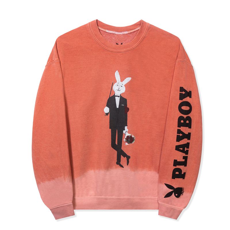 Playboy Mr. Crewneck Men's Hoodie Orange | 309148WUR