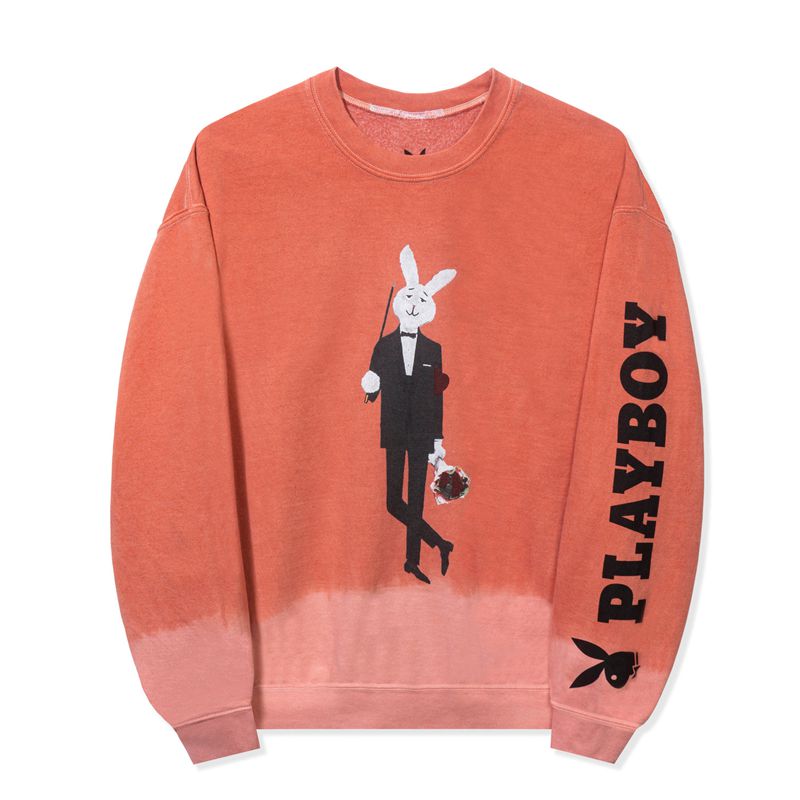 Playboy Mr. Crewneck Men\'s Hoodie Orange | 309148WUR