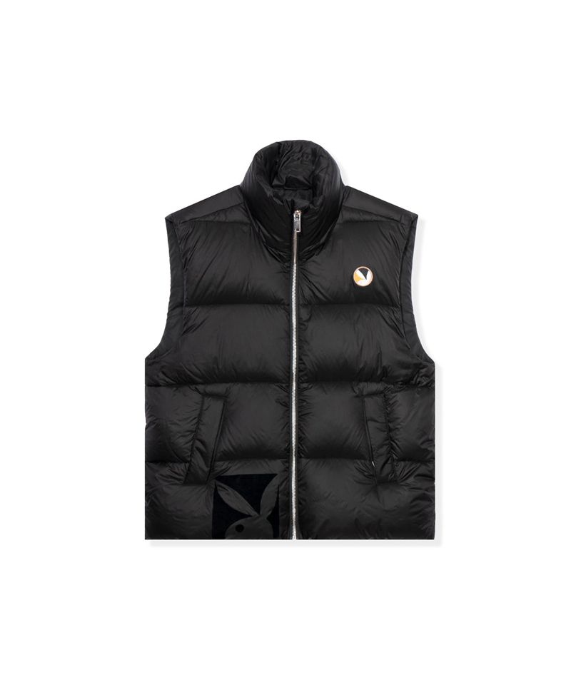 Playboy N950pb Puffer Vest Men\'s Jackets Black | 915047SAB