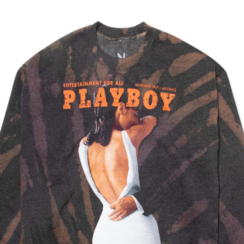 Playboy November 1967 Tie Dye Crewneck Men's Hoodie Brown | 492708HZY