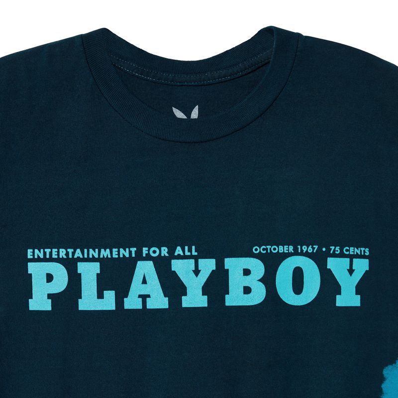 Playboy October 1967 Tie Dye Men's Shirts Black / Blue | 941782RXU