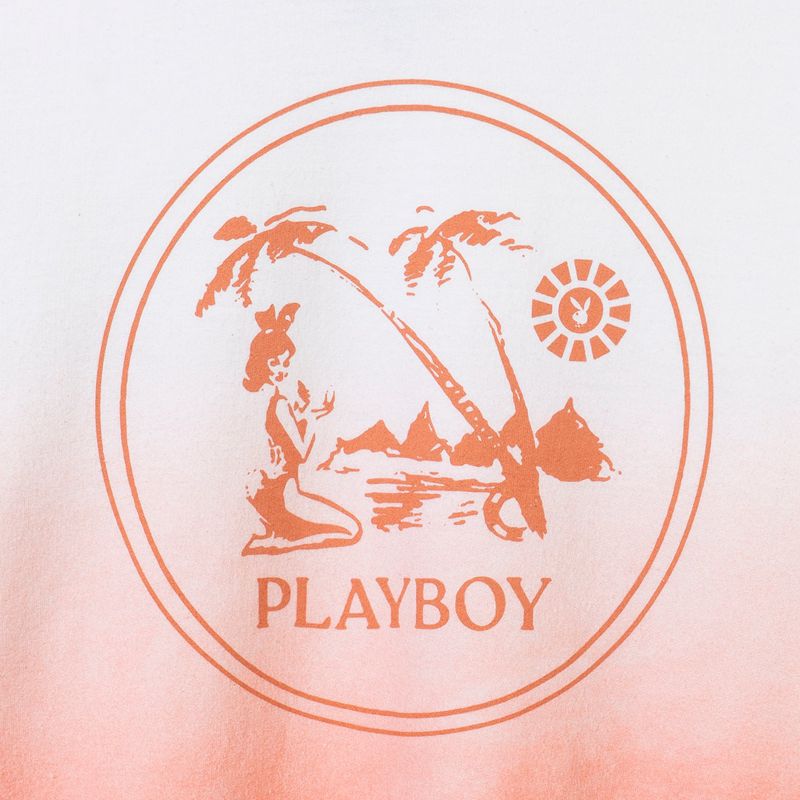 Playboy Ombre Crest Crewneck Sweat Men's Hoodie White / Orange | 035619QZG