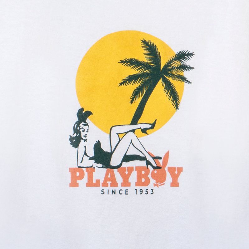 Playboy Ombre Crest Women's T Shirts White | 731642OYC